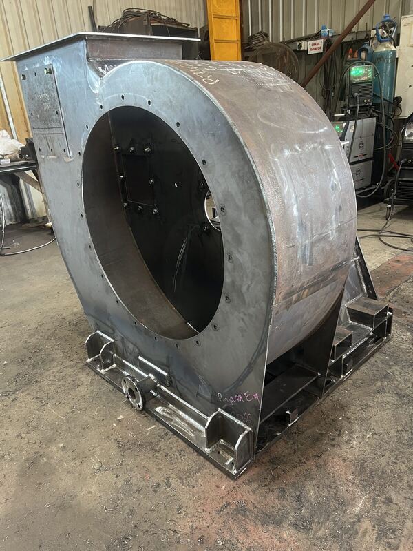 Fabricated industrial blower housing